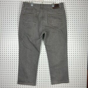 Godbody Baggy 90s Jeans 40x30 Hip Hop Gray Stitched Wide Leg Streetwear‎ Patch